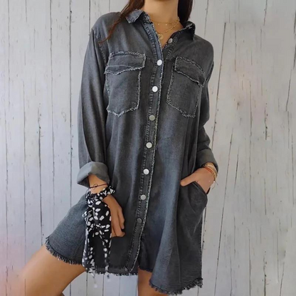 Lana - Comfortable denim summer coat