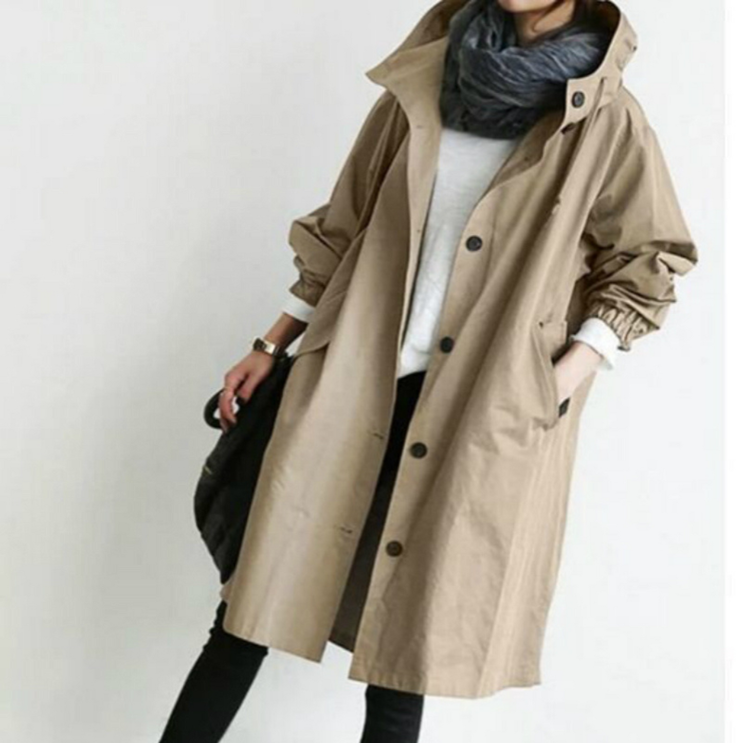 Long trench coat for women