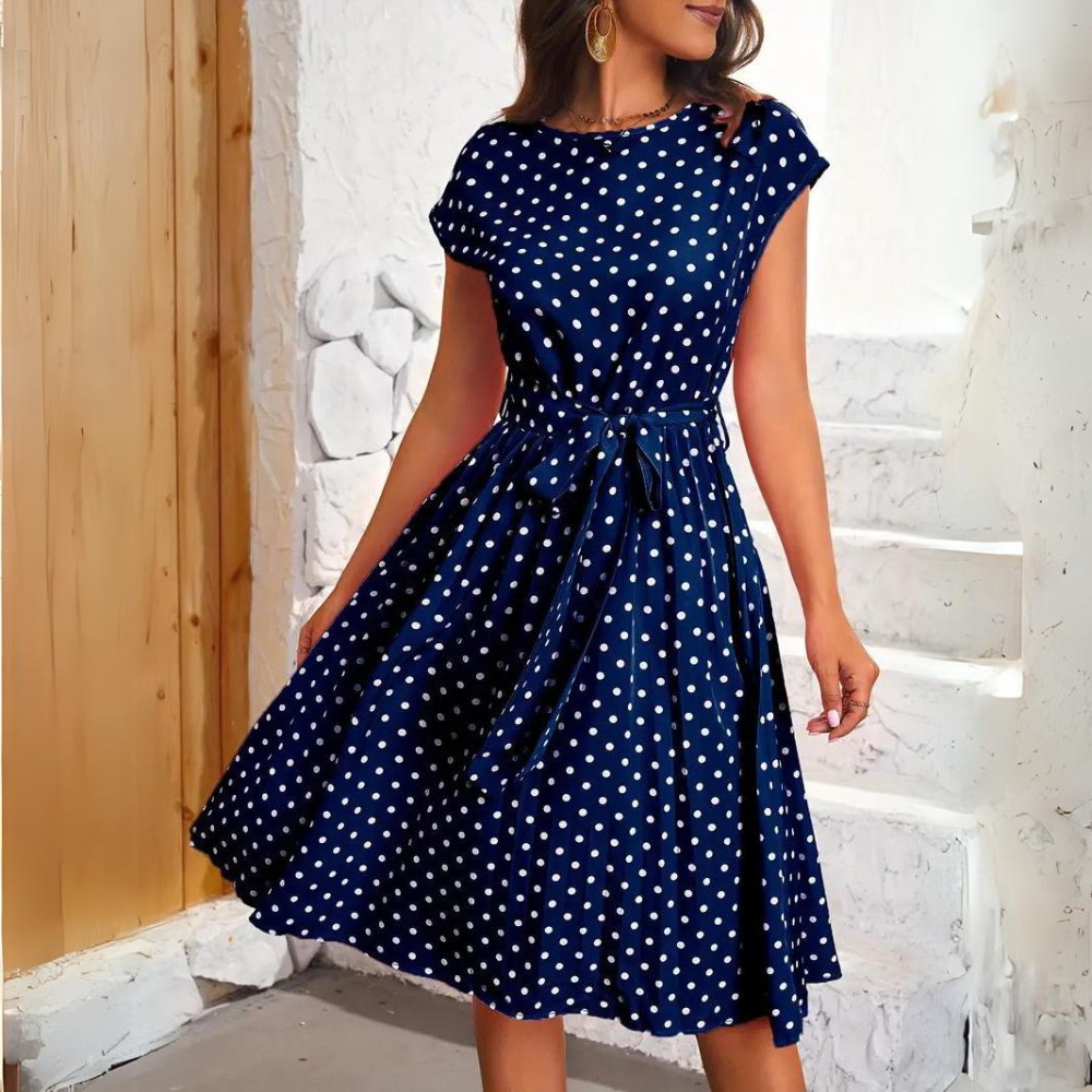 Lara - Elegant Dots Dress