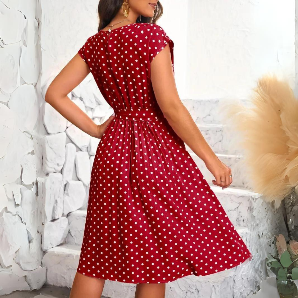 Lara - Elegant Dots Dress