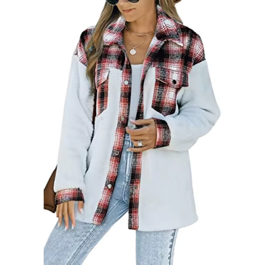 Leonie - Casual checked winter coat