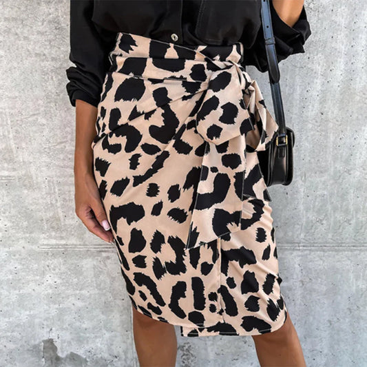 EHLEYR - Leopard print skirt.