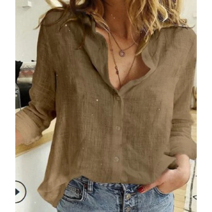 Sophie | Ladies linen blouse with buttons