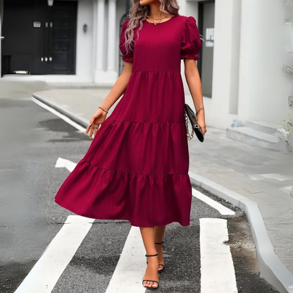 Fate - Elegant Puff Sleeve Dress