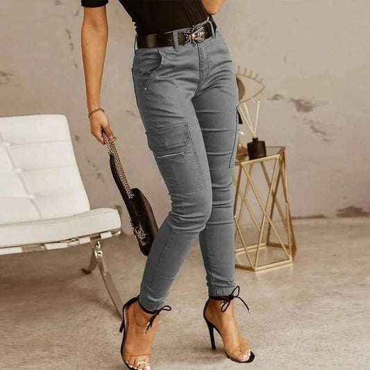 Ankle-bound cargo pants for women - Malti