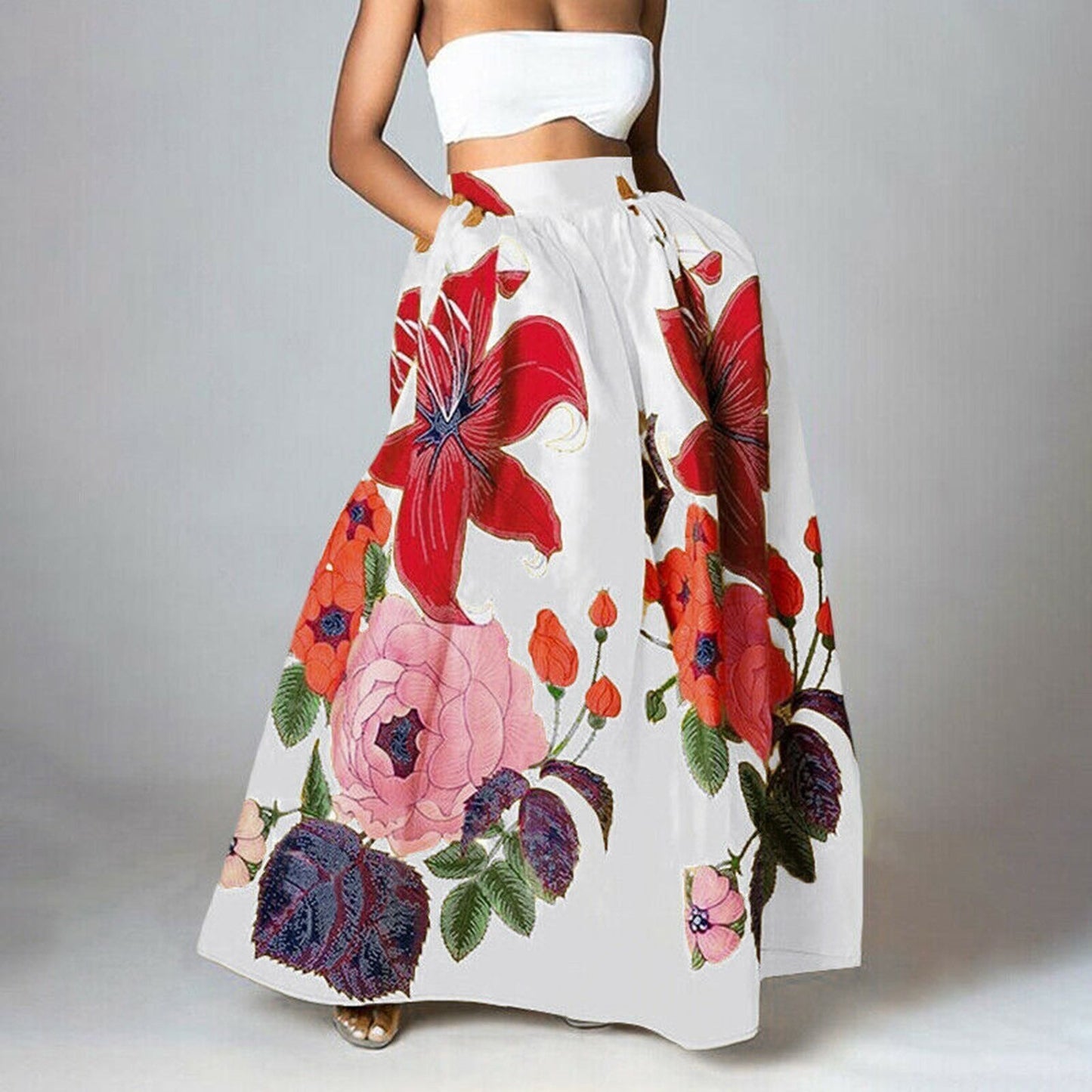 Floral maxi skirt for summer - Miyabi