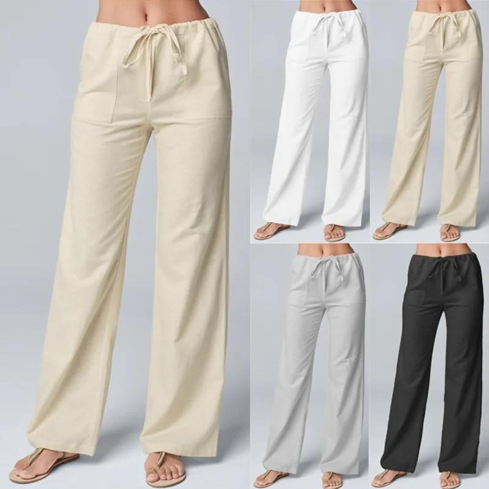 Mae - Cotton linen trousers