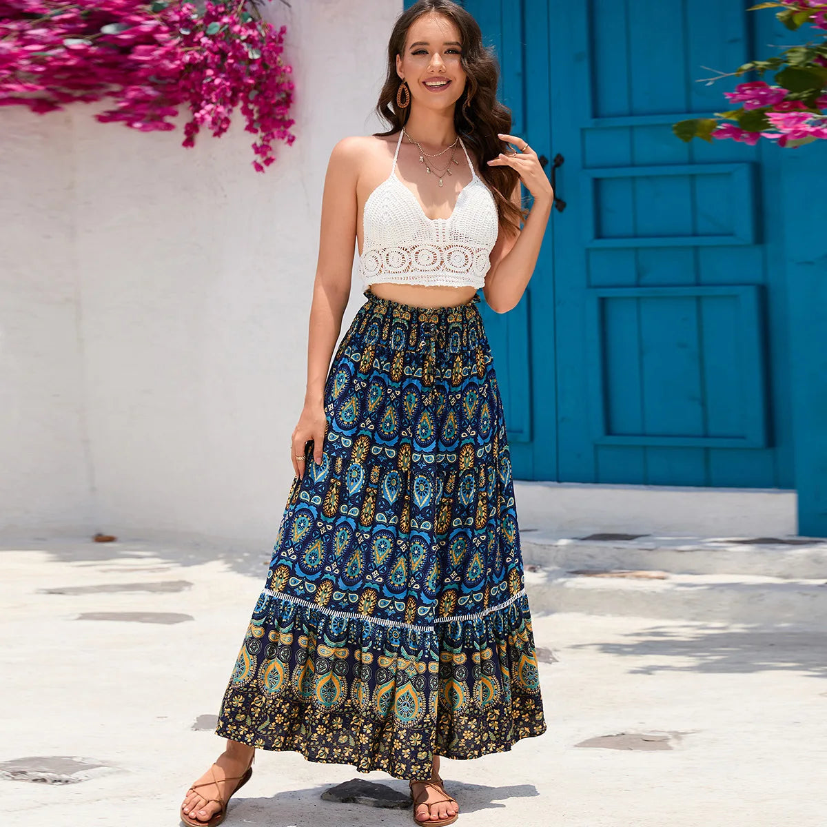 Maja - Bohemian Maxi Skirt