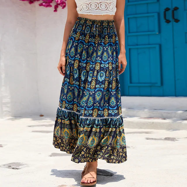 Maja - Bohemian Maxi Skirt