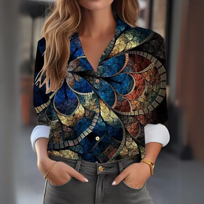 Maja - Elegant Flower Blouse