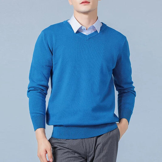 Yasper Sweater | Men's Plain V-neck Sweater