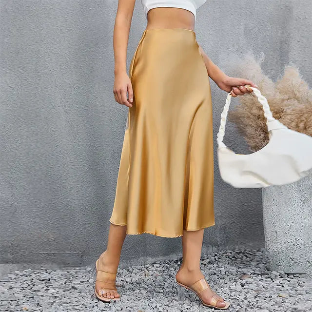 Mel - Elegant Satin Skirt