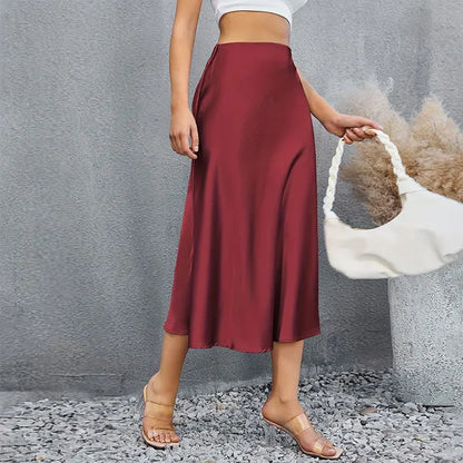 Mel - Elegant Satin Skirt