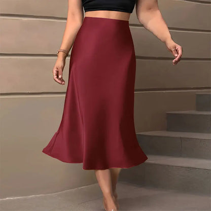 Mel - Elegant Satin Skirt