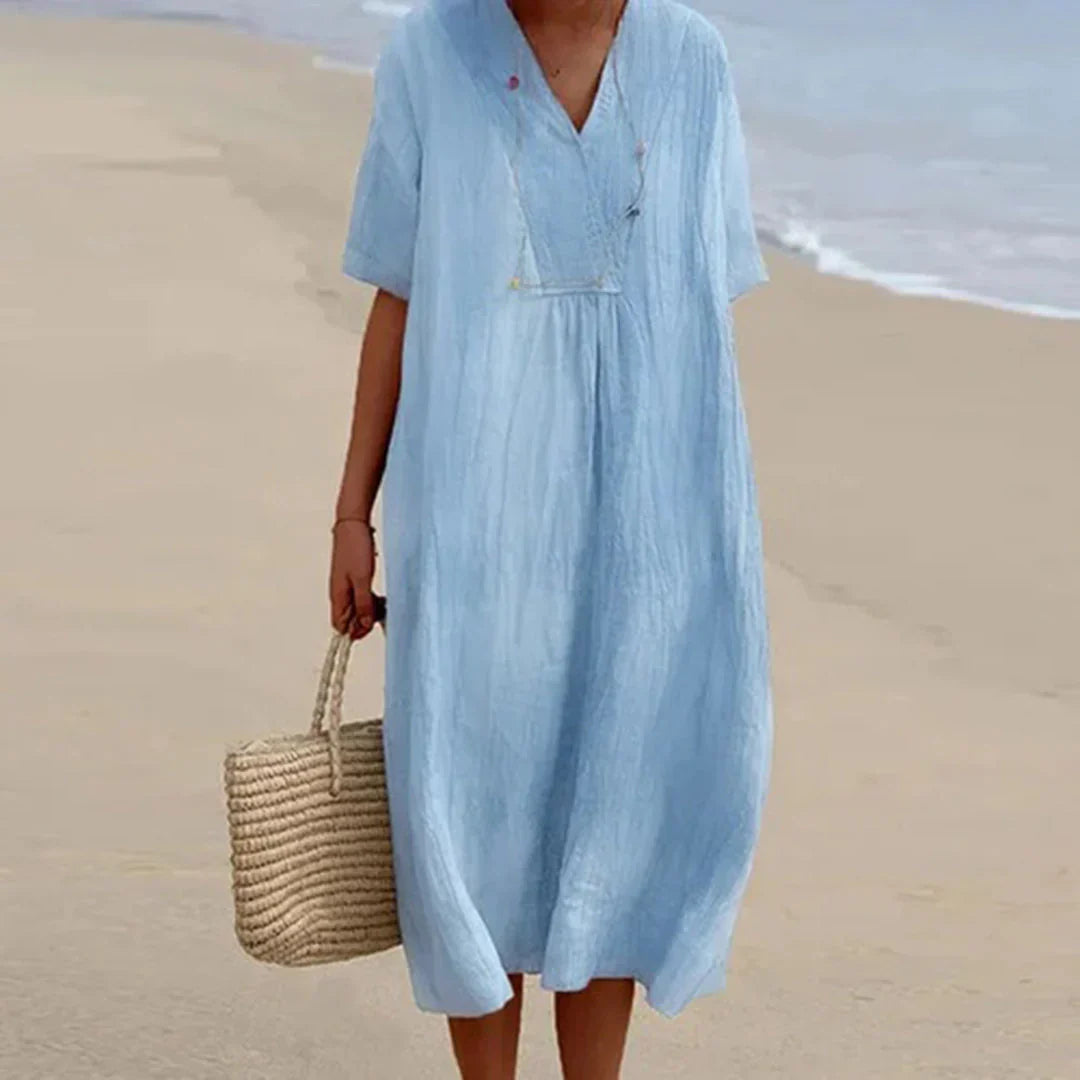 Melody - Casual Cotton Linen Dress