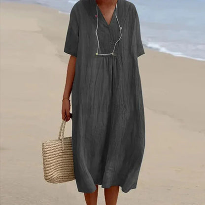 Melody - Casual Cotton Linen Dress