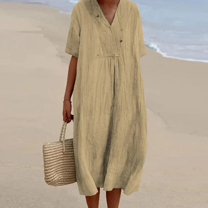 Melody - Casual Cotton Linen Dress