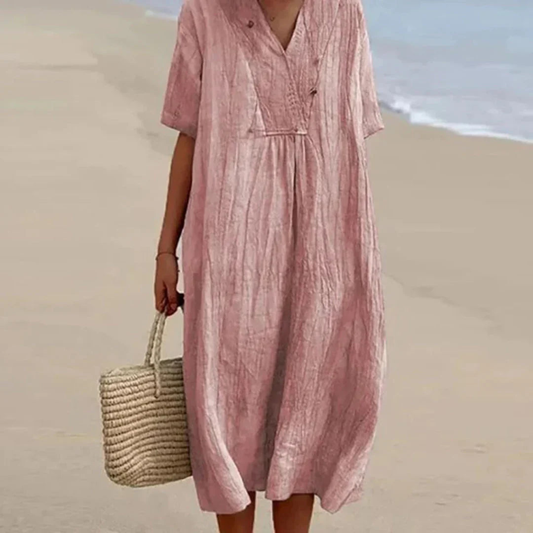 Melody - Casual Cotton Linen Dress