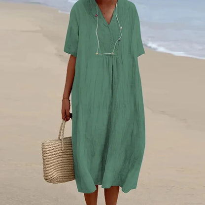 Melody - Casual Cotton Linen Dress