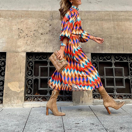 Sophie | Midi dress with colorful print