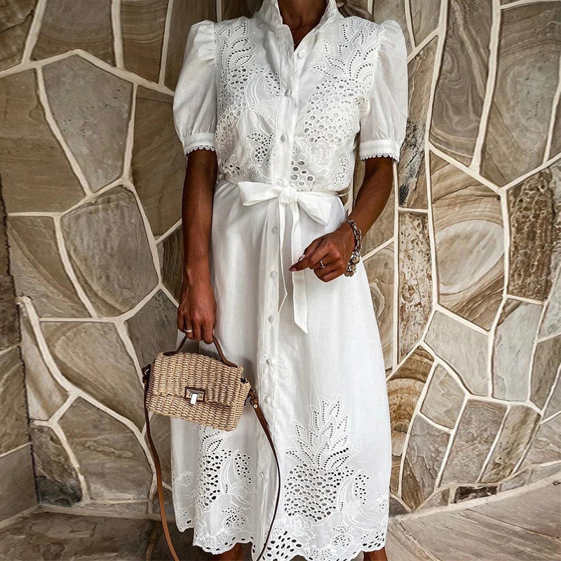 Milena - Chic Embroidered Dress