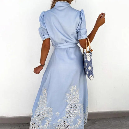 Milena - Chic Embroidered Dress