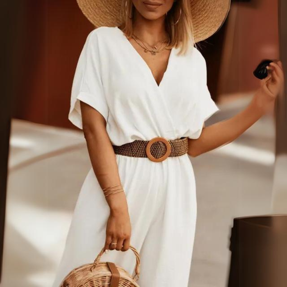 Liliane - Elegant Summer Jumpsuit with Belt