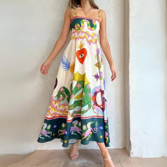 Luisa - Elegant Colourful Dress