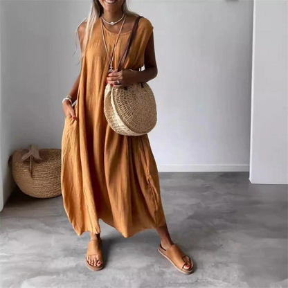 Mira - Sleeveless Casual Cotton Dress