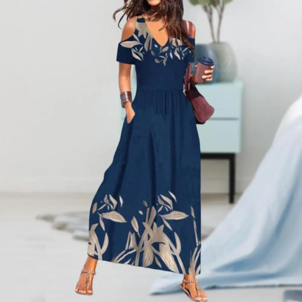 Piper - Elegant Long Dress with Print