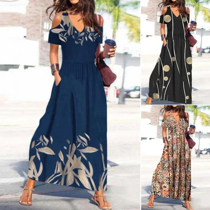 Piper - Elegant Long Dress with Print