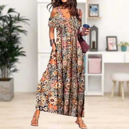 Piper - Elegant Long Dress with Print