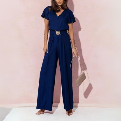 Prisca - Elegant Summer Jumpsuit with Belt