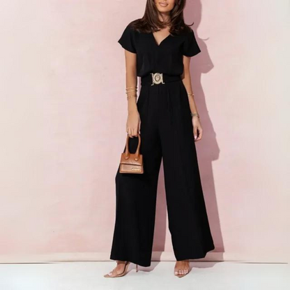 Prisca - Elegant Summer Jumpsuit with Belt