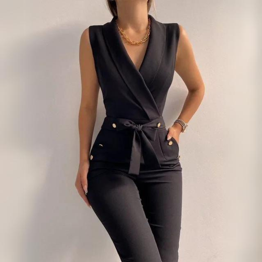 Sienna - Sexy Jumpsuit with Fabric Belt