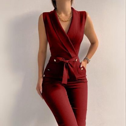 Sienna - Sexy Jumpsuit with Fabric Belt