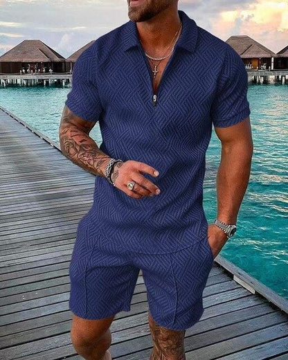 Luxury polo and shorts summer set for men