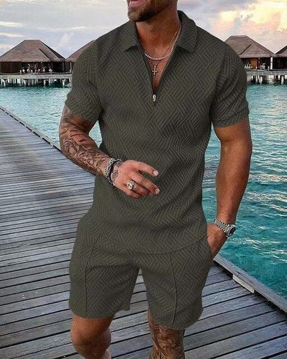 Luxury polo and shorts summer set for men