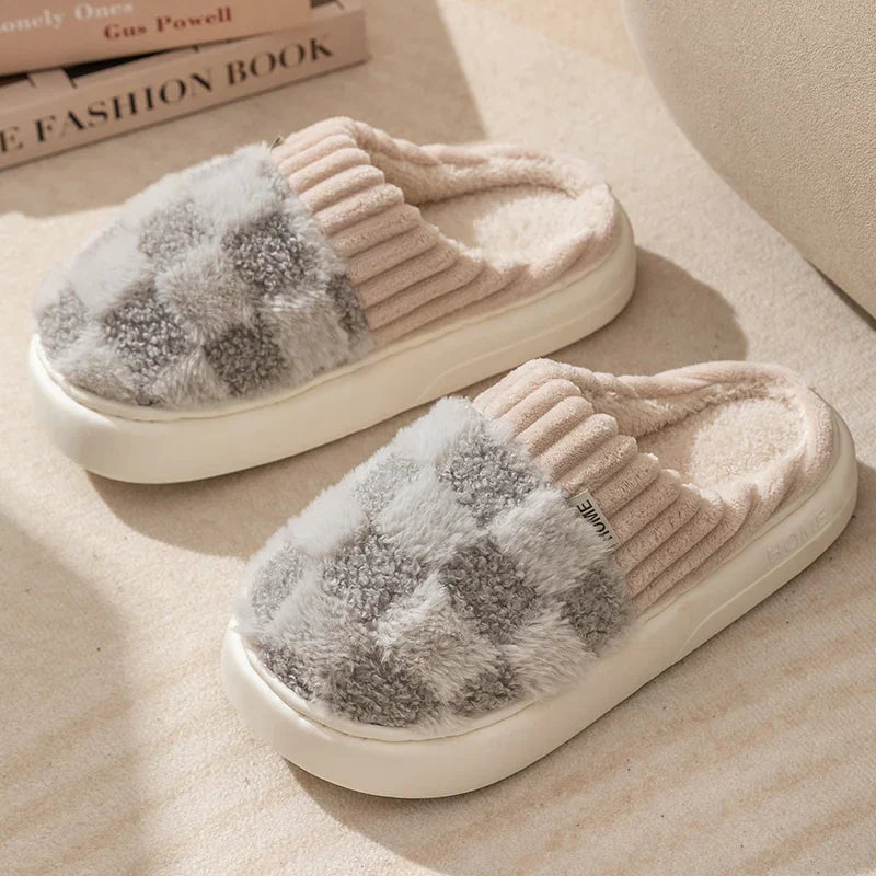 Everly - Cozy Checkered Slippers for Women