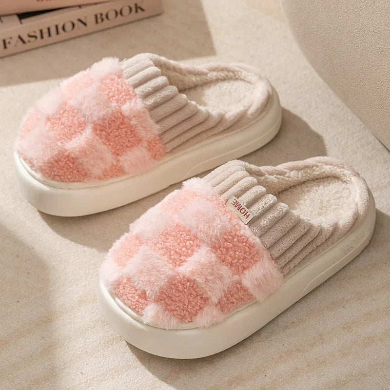 Everly - Cozy Checkered Slippers for Women