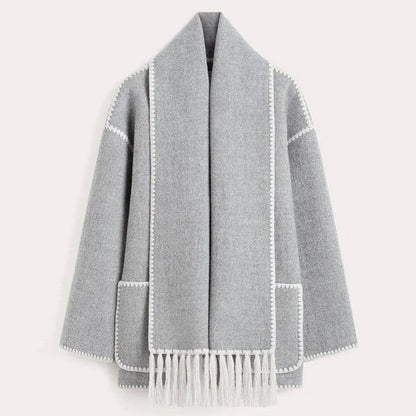 Ysa - Chic Statement Winter Coat With String Detail