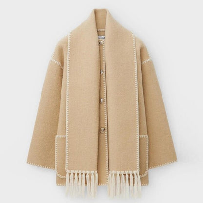 Ysa - Chic Statement Winter Coat With String Detail