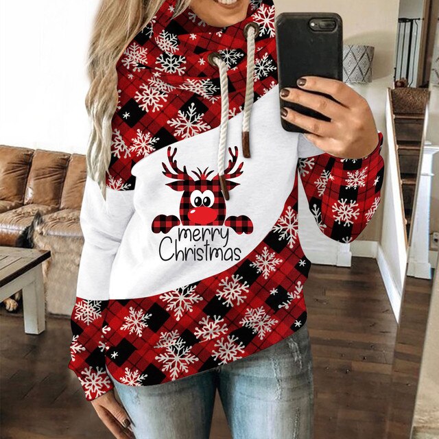 Jess | Sweatshirt In Kerststijl Met Capuchon Voor Dames