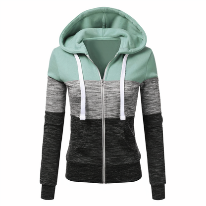 Tricolor hoodie with zipper - Nayeli