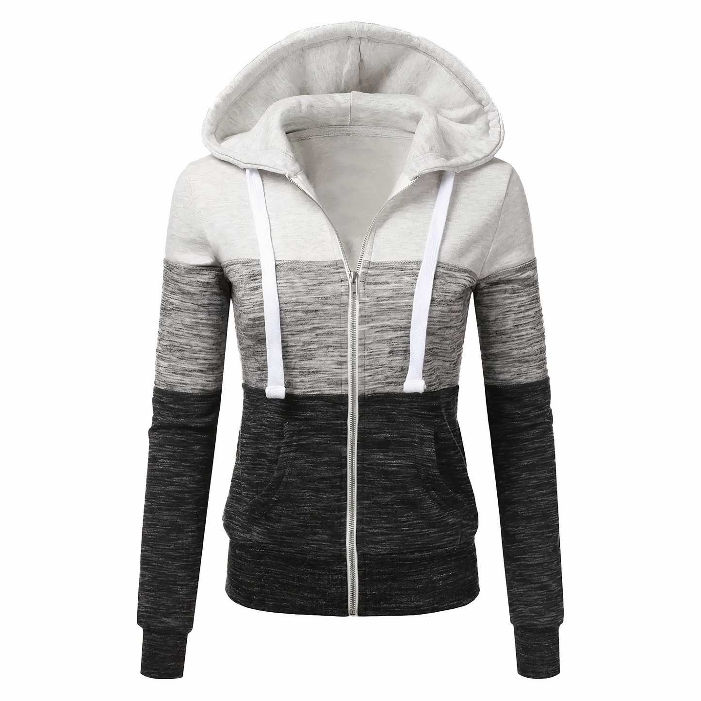 Tricolor hoodie with zipper - Nayeli