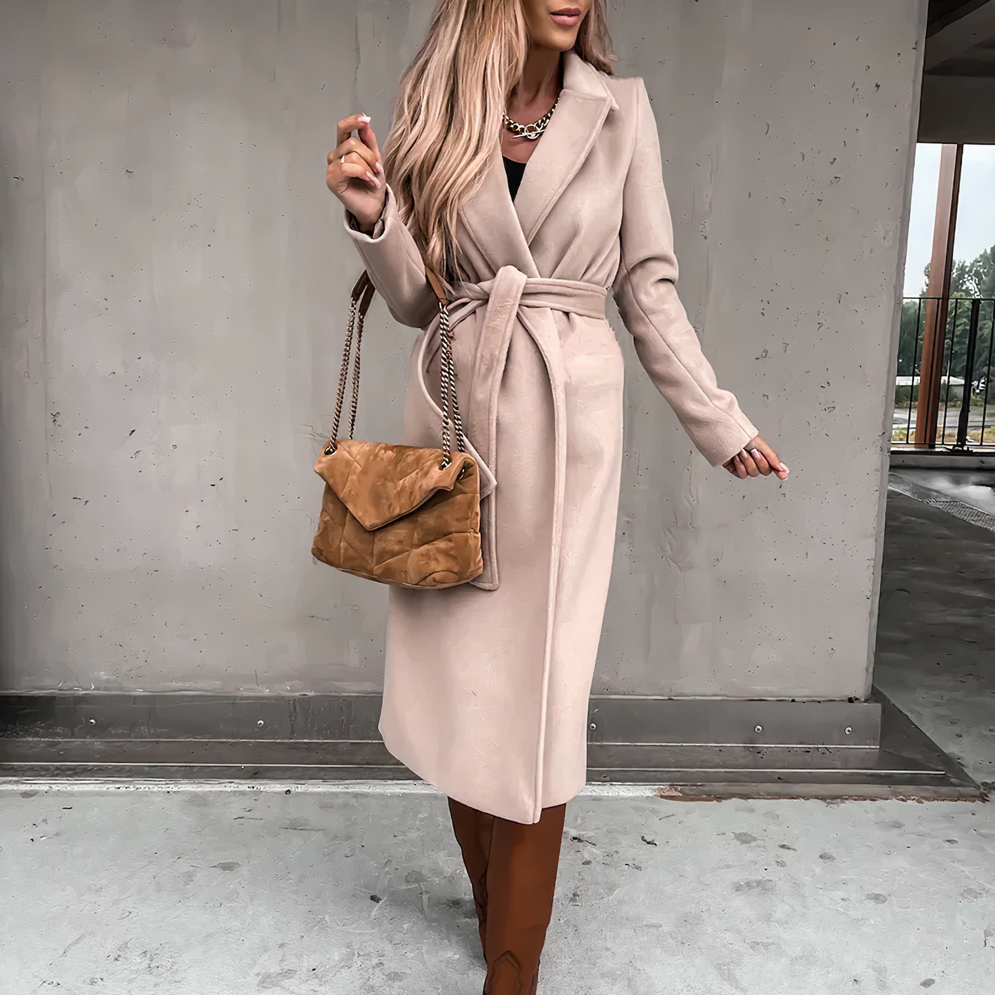 Chic wool blend trench coat - Nicole