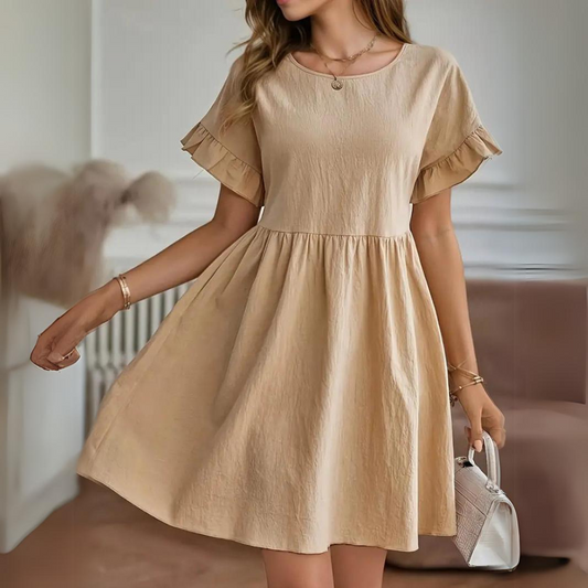 Nathalie - Casual Summer Dress with Puffed Sleeves