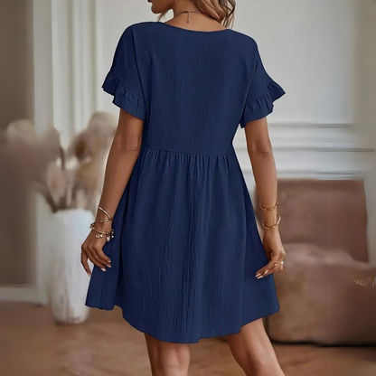 Nathalie - Casual Summer Dress with Puffed Sleeves