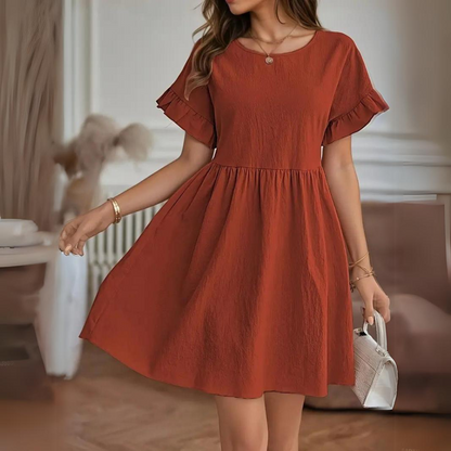 Nathalie - Casual Summer Dress with Puffed Sleeves