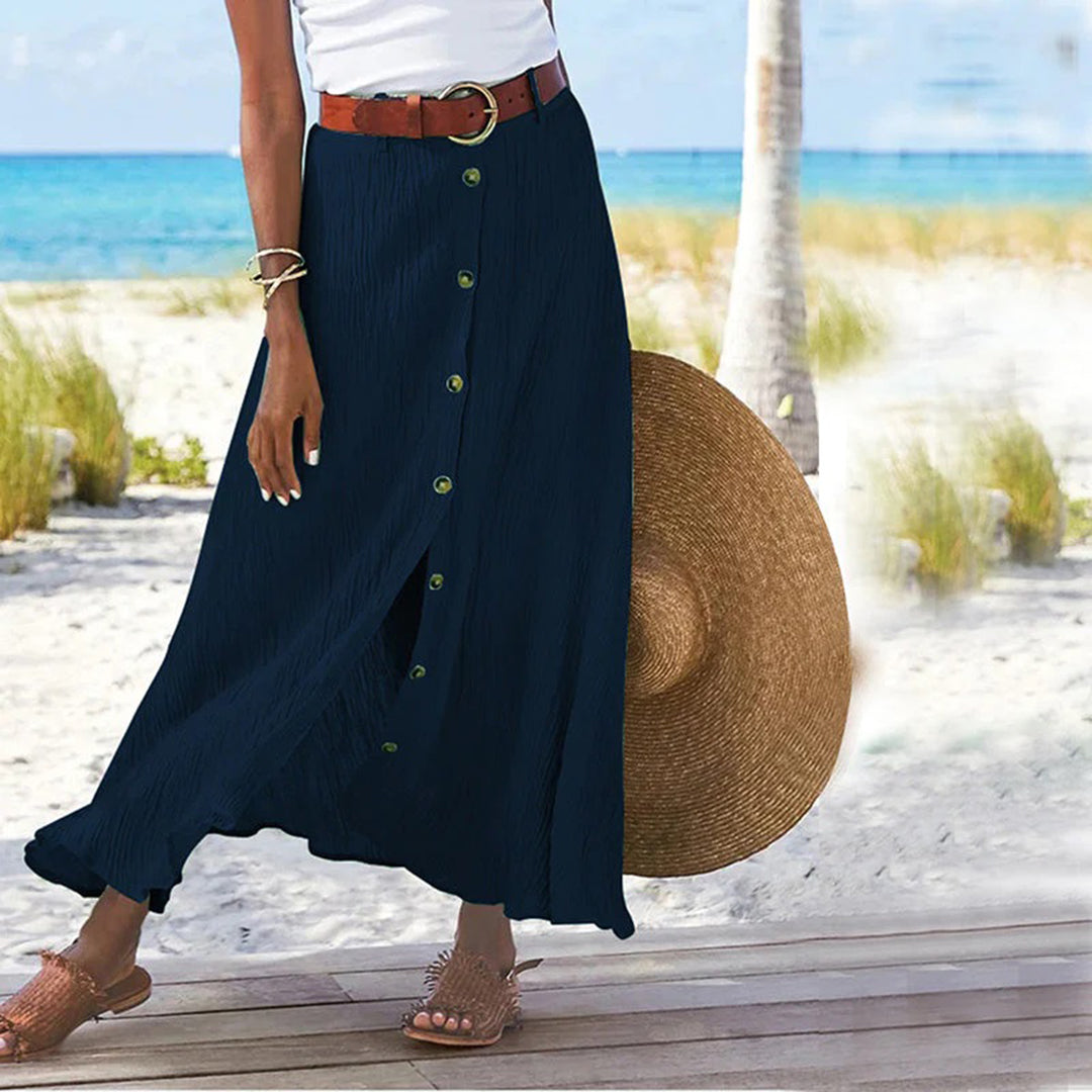 LEXIE - Button-front maxi skirt